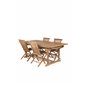 Kenya Dining Table 195/295 *110*H75 - Teak, Kenya Folding Chair W/o Armrest - Teak_4