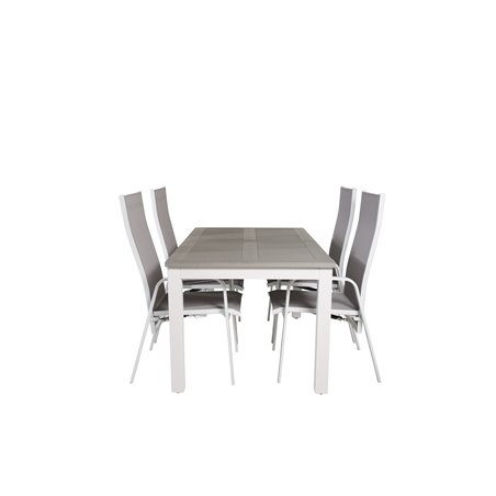 Albany Table - 160/240 - White/GreyCopacabana Valkoinen/Grey_4