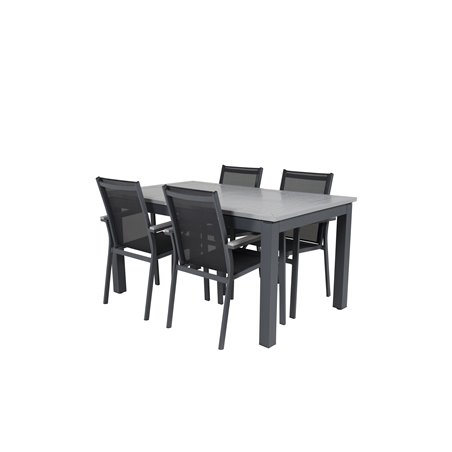 Albany Table – 152/210 – Black/Grey+Parma Pääartikkeli: Black/Grey_4