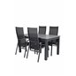 Albany Table - 152/210 Black/Grey+Copacabana Recliner Chair - Black/Black_4