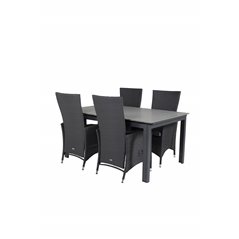 Level table 160/240 - Sort / Grå, Padova Chair (Sangstol) - Sort / Grå_4