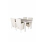 Albany Table - 160/240 - Valkoinen/GreyMalin Carmstol Dyna - White / Gray Dyna