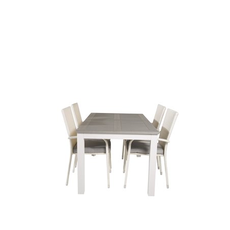 Albany Table - 160/240 - White/GreyAnna Chair - White_4