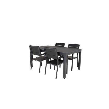 Marbella-pöytä 160/240 - Black/Black, Levels Chair