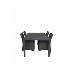 Marbella-pöytä 160/240 - Black/Black, Knick Armchair - Black_4