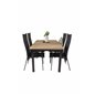 Mexiko Tabell 160/240 * 90 - Svart / teak, Copacabana vilostol stol - svart / svart_4