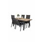 Mexiko Tabell 160/240 * 90 - Svart / teak, Copacabana vilostol stol - svart / svart_4