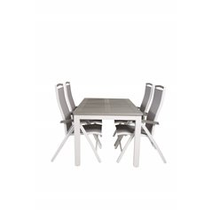 Albany Table - 160/240 - White/GreyAlbany 5:pos Chair - White/Grey_4