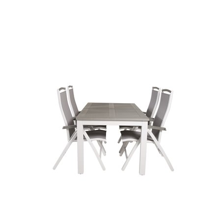 Albany Table - 160/240 - White/GreyAlbany 5:pos Chair - White/Grey_4