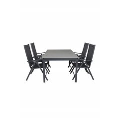 Levels Table 160/240 - Black/Grey, Break 5:pos Chair - Black/Black_4