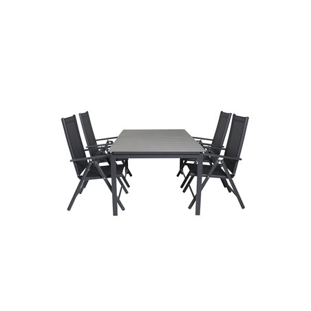 Levels Table 160/240 - Black/Grey, Break 5:pos Chair - Black/Black_4