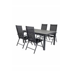 Levels Table 160/240 - Black/Grey, Break 5:pos Chair - Black/Black_4