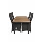 Panama-pöytä 160/240 - Black/Teak, Padova Chair - Black/Teak_4