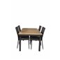 Panama-pöytä 160/240 - Black/Teak, Anna Chair Black_4