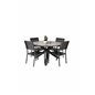Parma - Bord ø 140 - Sort Alu / Grå Aintwood, Levels Chair (stabelbar) - Sort Alu / Sort Aintwood_4