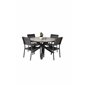 Parma - Table ø 140 - Black Alu / Grey Aintwood, Levels Chair - Black Alu / Black Aintwood