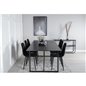 Palace Dining Table - 240*100*H75 - Black / Black, Polar Diamond Dining Chair - Black Legs - Black Velvet_6