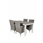 Albany Pöytä - 152/210 - Valkoinen/GreyMalin Nojatuoli - Harmaa/Grey_4