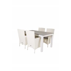 Albany Table - 152/210 - White/GreyMalin Carmstol with Dyna - White / Gray Dyna