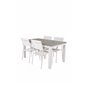 Albany Tabell - 152/210 - Vit / Gråsantorini Armstol (stapelbar) - Vit Aluminium / Vit Textilene_4