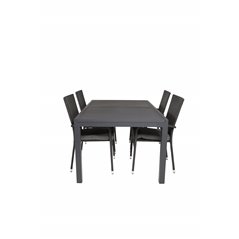 Marbella Table 160/240 - Black/Black, Anna Chair - Black_4