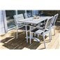 Denver 70*120 matt white, Levels Chair (pinottavissa) - White Alu / Grey Aintwood