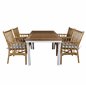 Panama bord 160/240 - Hvid / Teak, Cane Armchair_4