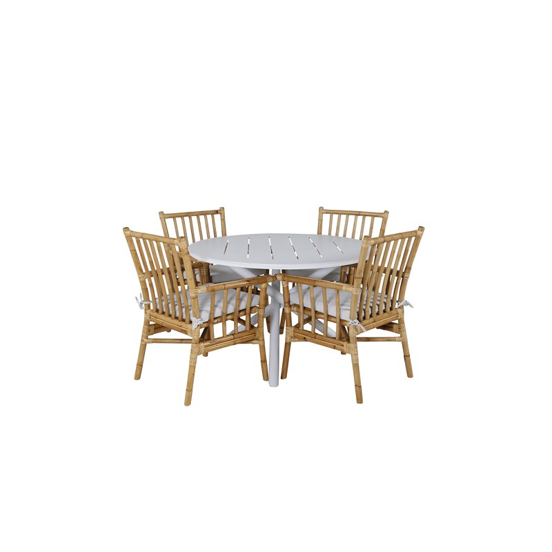 Alma Dining Table - White Alu - ø120cm Karmstol_4