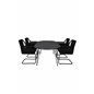 Viga Dining Table - Black Steel / Grey Spray -jäätelö - 200*100cm, Lindos Carmstol Failure Black Steel / Black rep_4