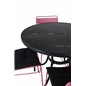 Nicke Dining Table - Black Steel - ø90cm, Lina Dining Tuoli Pink_4