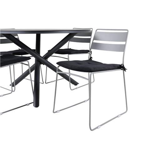 Alma Dining Table - Black Alu - ø120cm, Lina Dining Pääartikkeli: Grey_4