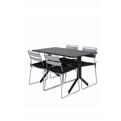 Way - Café Table - Black / Black 120*70cm, Lina Dining Chair - Grey_4