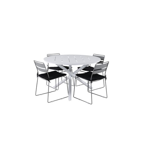 Alma Dining Table - White Alu - ø120cm, Lina Dining Pääartikkeli: Grey_4