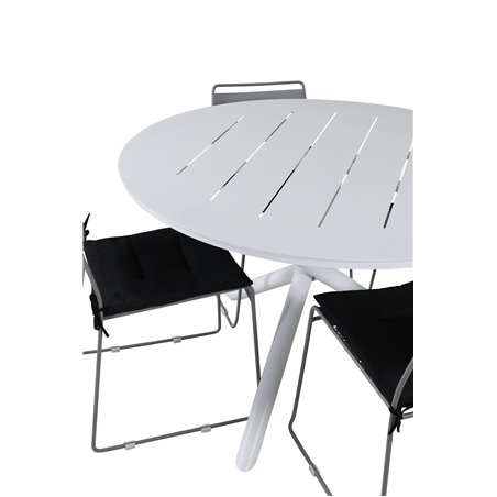 Alma Dining Table - White Alu - ø120cm, Lina Dining Pääartikkeli: Grey_4