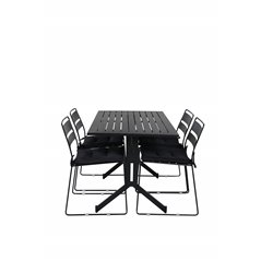 Way - Café Table - Black / Black 120*70cm, Lina Dining Chair - Black_4