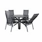 Alma Dining Table - Black Alu - ø120cm, Copacabana Recliner -tuoli