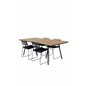 Chan Dining Table - Black Steel / Acacia - 200cm+Lina Päivällinen - Black_4