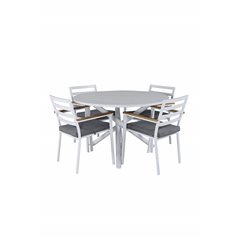 Alma Dining Table - White Alu - ø120cm, Brasilia Carmstol