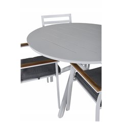 Alma Dining Table - White Alu - ø120cm, Brasilia Carmstol