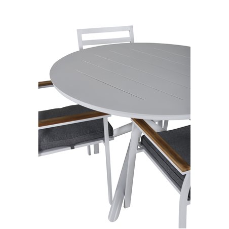 Alma Dining Table - White Alu - ø120cm, Brasilia Carmstol