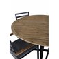 Cruz Dining - Black Steel / Acacia (teak look) ø140cm, Brasilia Carmstol