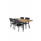 Chan Dining Table - Black Steel / Acacia (teak look) Tasotuoli Black Alu, tunnetuin esittäjä Black Aintwood