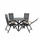 Alma Dining Table - Black Alu - ø120cm, Panama Light 5-pos Black/Black ja Tek_4