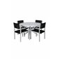 Alma Dining Table - Valkoinen Alu Rives Alkuperäinen nimi: White Wash Acacia / Black Rope