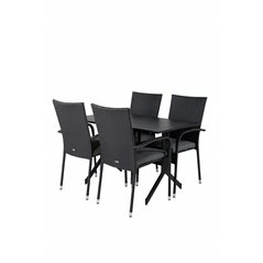 Way - Café Table - Musta / Musta 120 * 70cm, Anna Tuoli - Black_4