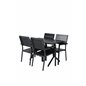 Way Café bord - Sort / Sort 120 * 70 cm, Levels Chair (stabelbar) - Sort Alu / Sort Aintwood_4