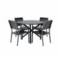 Alma Dining Table - Black Alu - ø120cm, Levels Chair