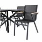 Alma Dining Table - Black Alu - ø120cm, Meksikon tuoli Black/Teak_4