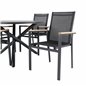 Alma Dining Table - Black Alu - ø120cm, Texas Chair Black/Teak_4