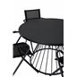 Tropea Dining Table - Black Steel / Grey Spray Glass, Alina Dining Chair - Black Alu / Black Textilene